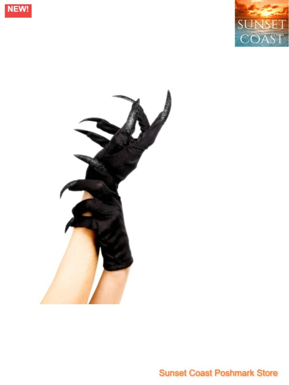 Glitter Cat Claw Gloves Long Fingernails Halloween Cosplay Costume Accessory